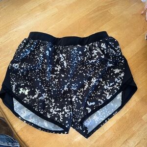 Women's Black Patterned Shorts